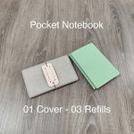 Pocket Memo Book Washable Kraft Paper Soft Cover TN07 2 pocket notebook