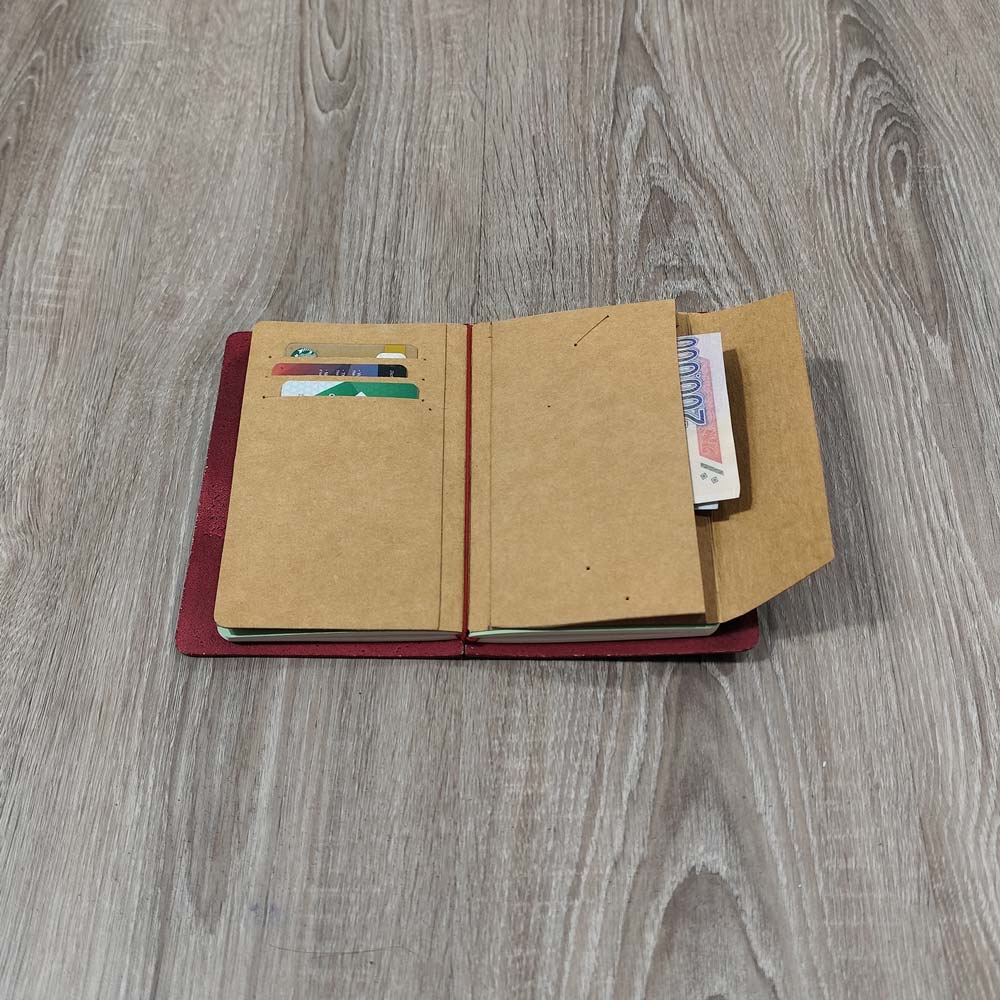 Mini Traveler Notebook Veg Tan Leather Cover Singer Sewn Binding Refills TN01 4 Mini Traveler Notebook Veg Tan Leather Cover Singer Sewn Binding Refills TN01 - Image 2